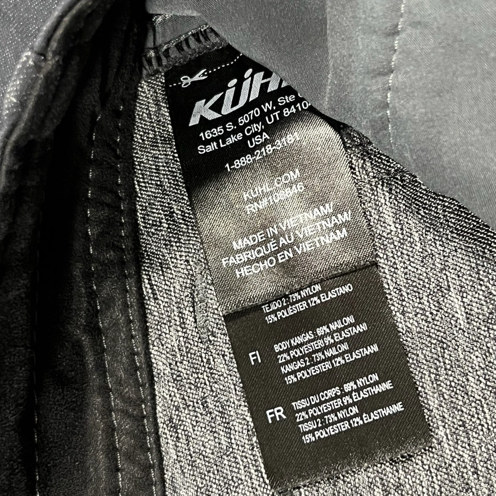 Kuhl Klash Men's Soft Shell Black Gray Water Resistant Hiking Pants Sz 36x32 - Picture 3 of 12